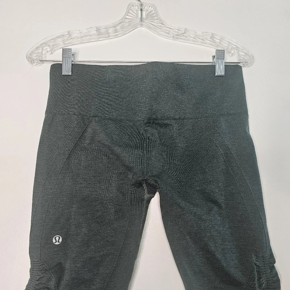 Lululemon Activewear Flow & Go Crop Deep Green Size 8 - Picture 6 of 11